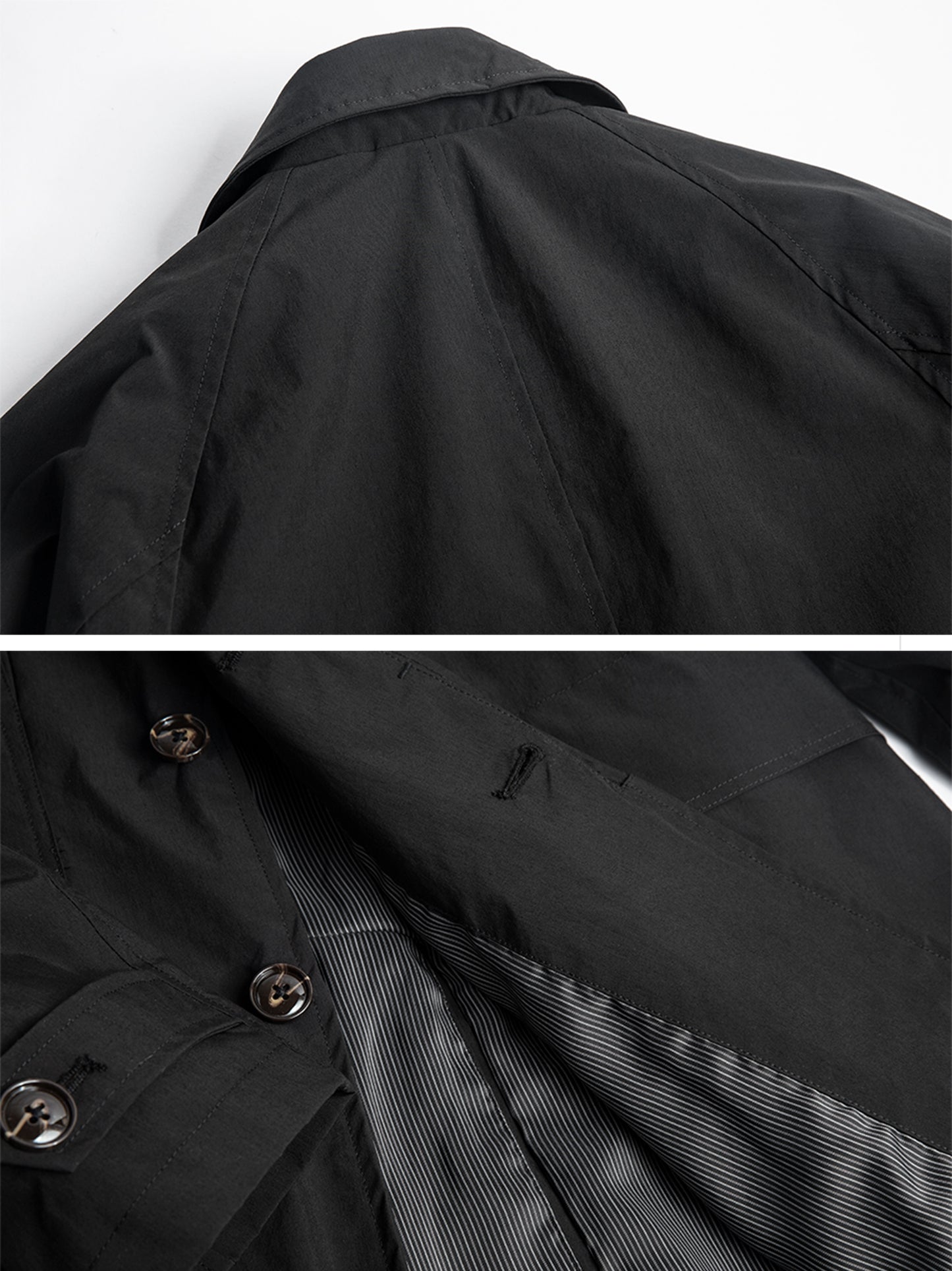 BLACK BALMACAAN COAT