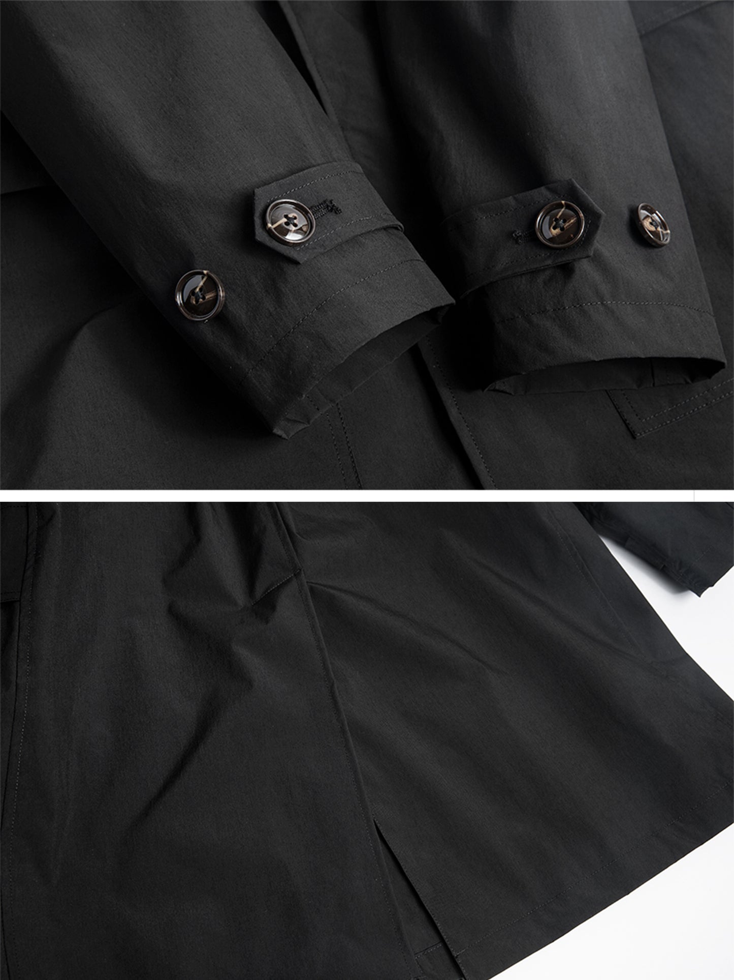BLACK BALMACAAN COAT