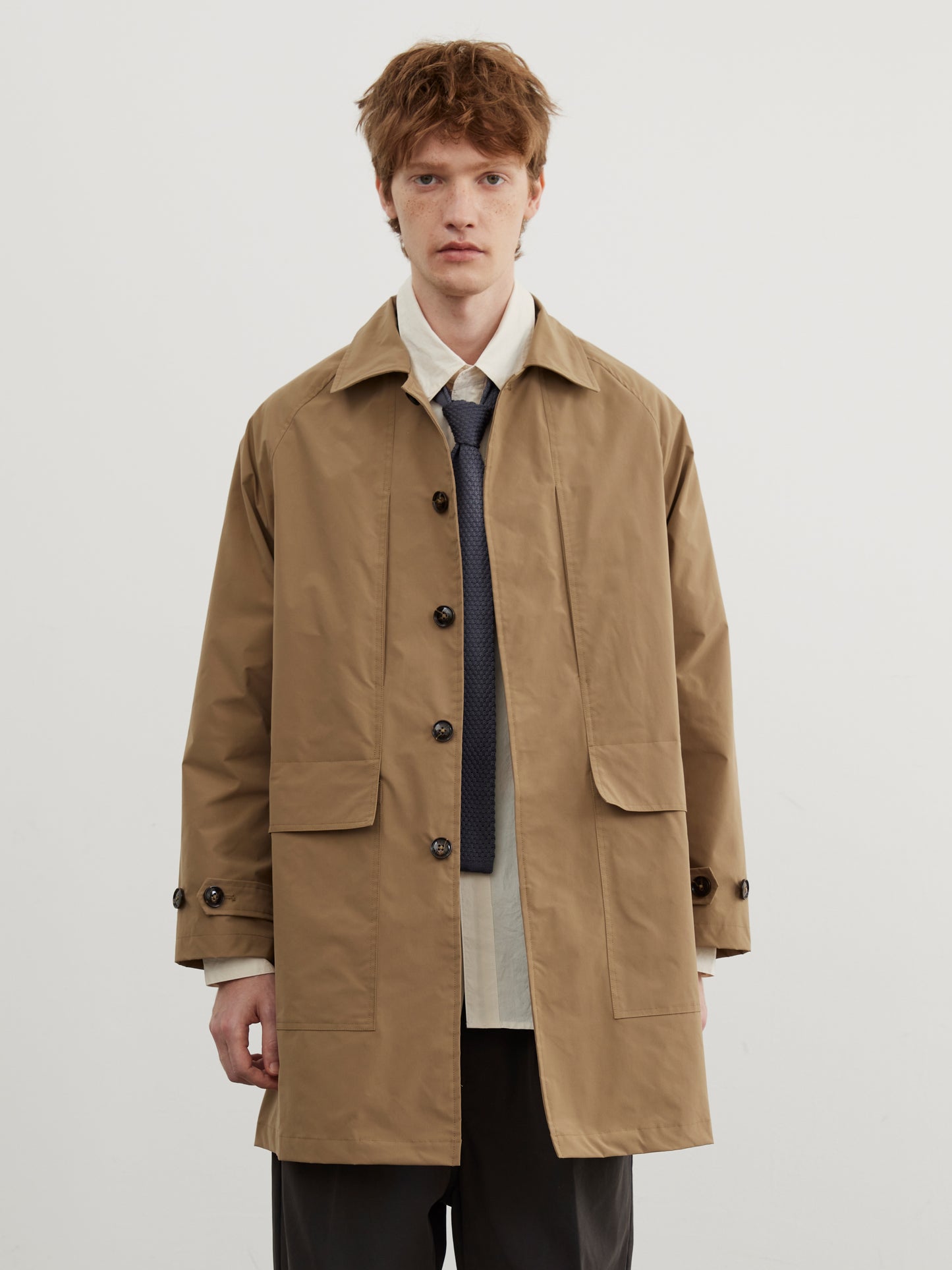 BEIGE BALMACAAN COAT