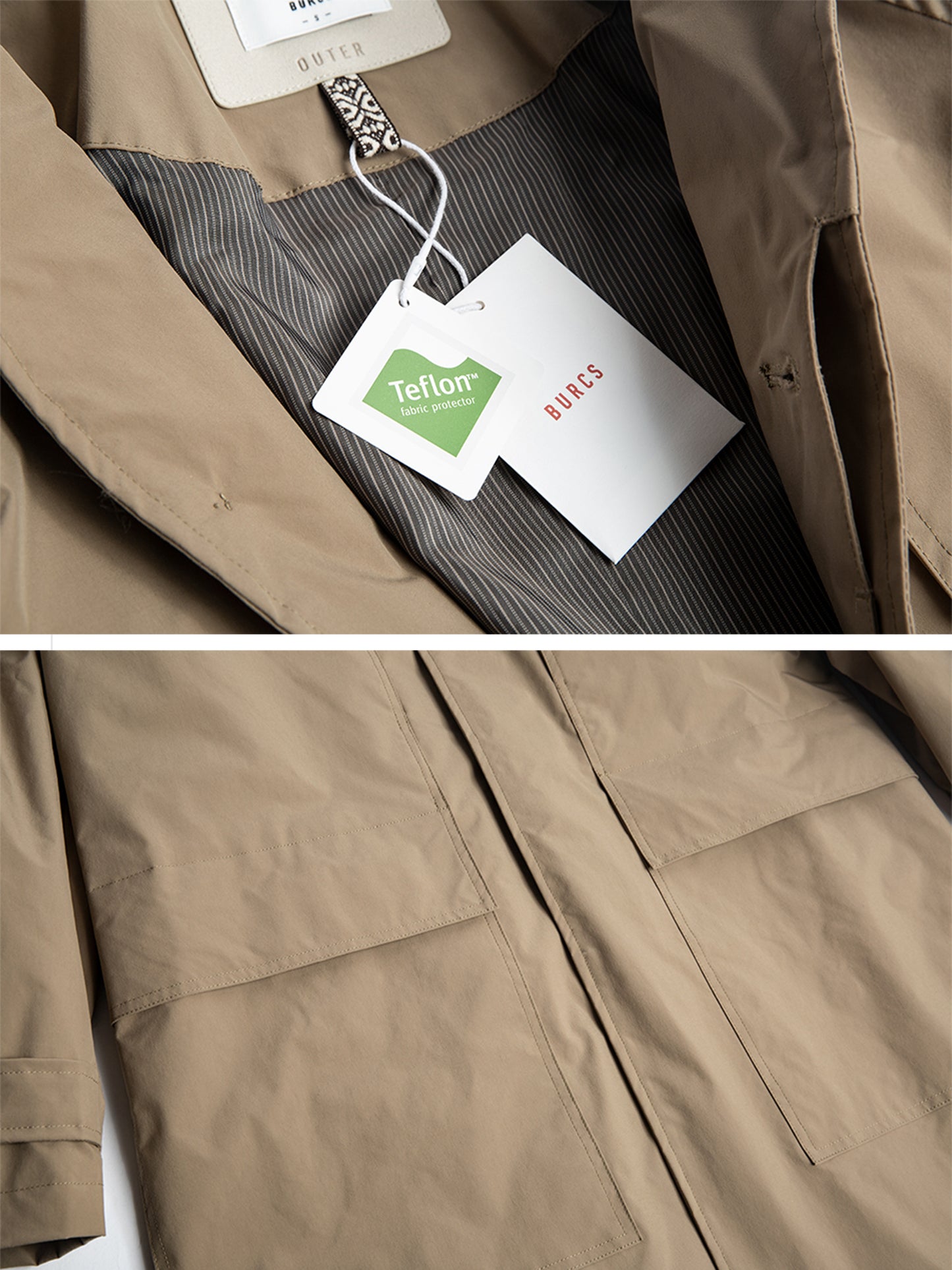 BEIGE BALMACAAN COAT