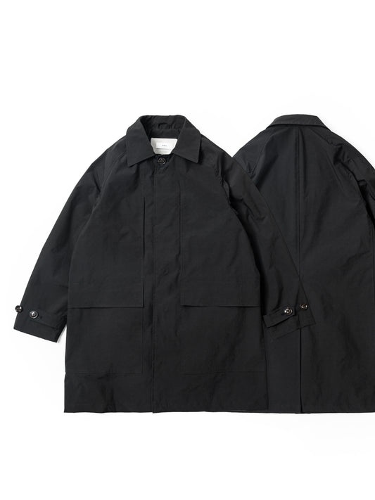 BLACK BALMACAAN COAT