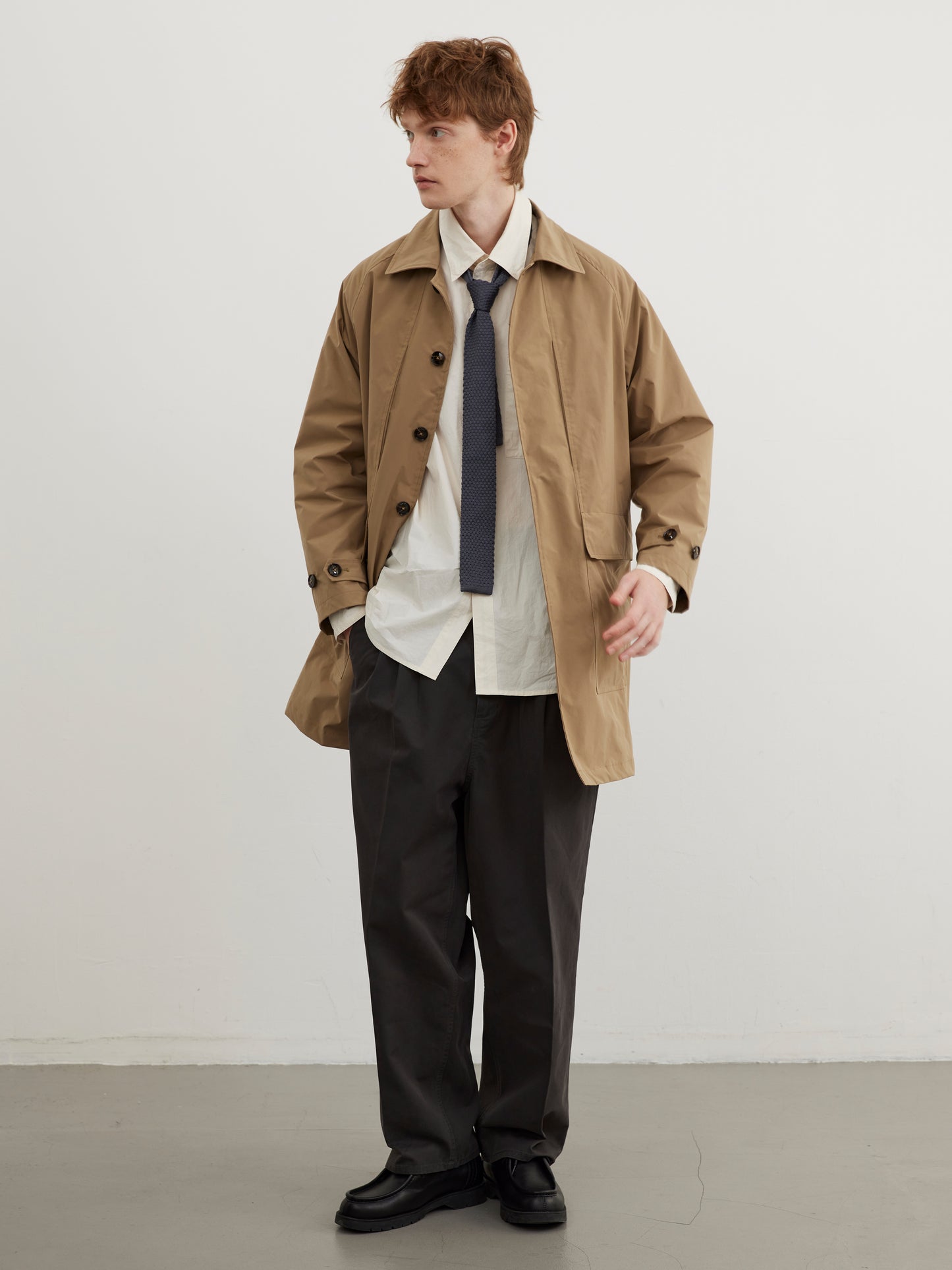 BEIGE BALMACAAN COAT